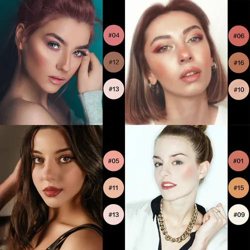 Paleta 16 Tonos: Contorno, Rubor, Bronceador Set1