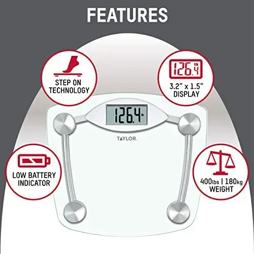 Báscula De Baño Taylor Precision Products Digital 180 Kg