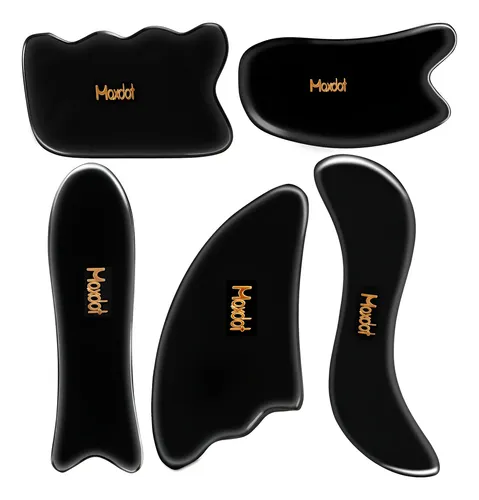 Juego De Herramientas De Masaje Gua Sha Maxdot, 5 Piezas, Pa