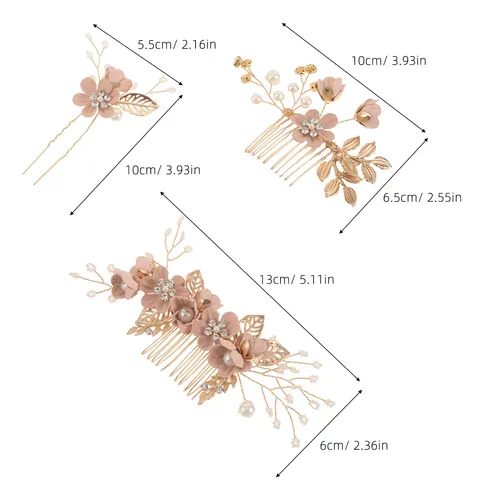 1 Juego De Accesorios Para El Cabello Para Bodas: Peineta De
