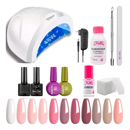 Kit Principiante Semipermanente Manicura Esmaltes Uñas Gel