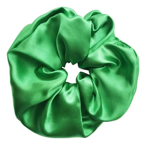 Scrunchie Saten,colita De Pelo Antifrizz,maxi Scrunchie Raso Verde Benetton