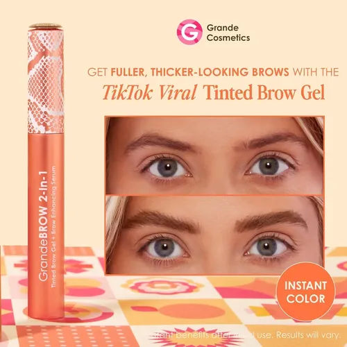 Gel Tinte Para Cejas 2-en-1 Grande Cosmetics 2.07 Ml