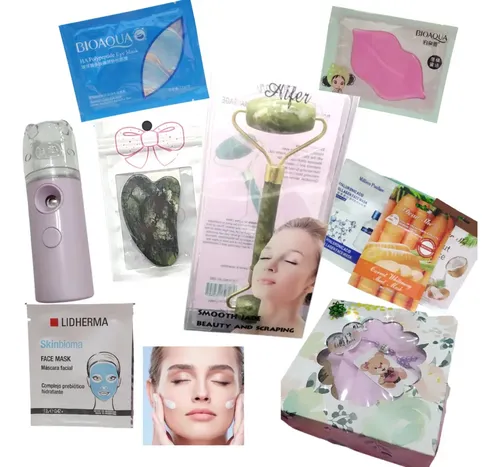Box Skincare Regalo Hidratacion Humificadorjade Guasha Masc.