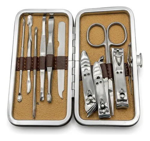 Kit De Manicura Y Pedicura Estuche Portátil Cortaúñas ~