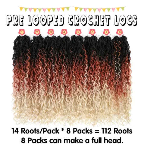 Cabello De Ganchillo Fulcrum Goddess Locs, 18 Pulgadas, 8 Pa