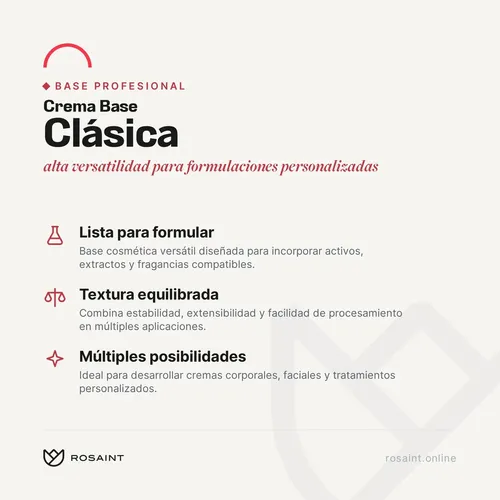 Crema Base Neutra Clásica 10 Kg – Rosaint Profesional