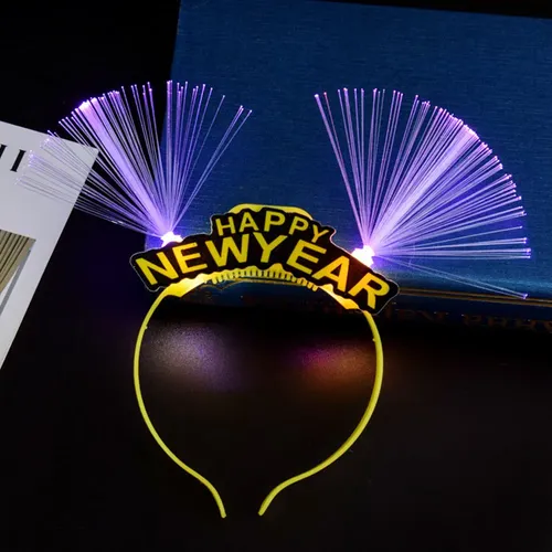 4 Unidades De Tocado De Fibra De Pelo Con Letras De Feliz Añ