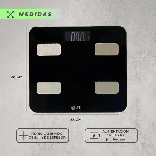 Balanza Digital Baño Inteligente Bluetooth Personal Corporal