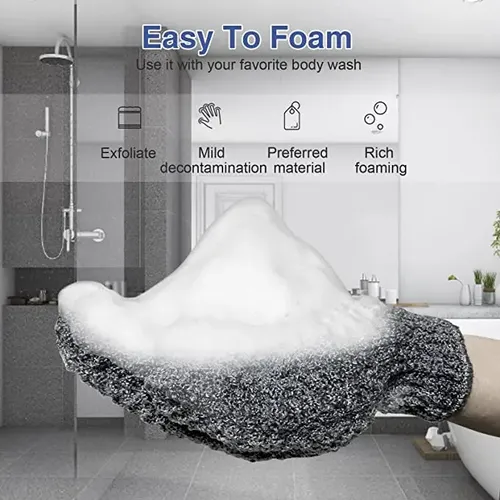 Guantes Exfoliantes Pesados Para Baño Y Ducha Gris 12 Unidad