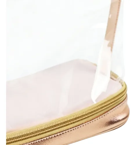 Bolsa De Maquillaje Transparente Portátil Con Cierre De Pvc