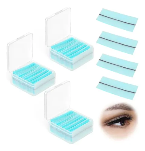 Cinta Adhesiva para Pestañas Postizas Mozeat Lens, Pack con 120 Tiras Negras