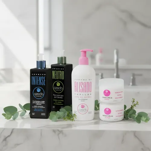 Azeda Combo Alisado, Shampú Neutro, Intense,  Cremas Intense