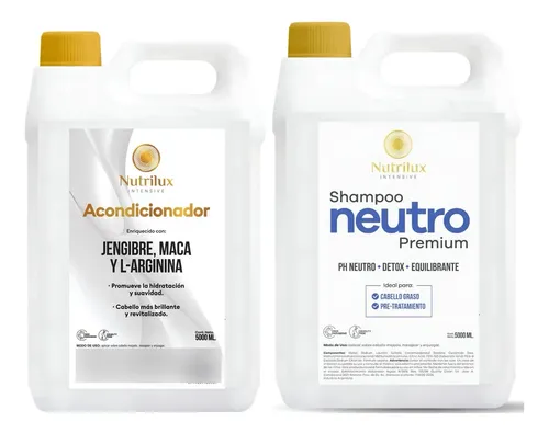 Luxury Shampoo Y Acondicionador Cremoso Neutro 5000 Ml