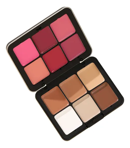 Paleta Facial Todo En Uno De 12 Colores, Colorete, Iluminado Mixto