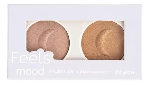 Paleta Duo Iluminadores Feels Mood Ruby Rose Original Vegano