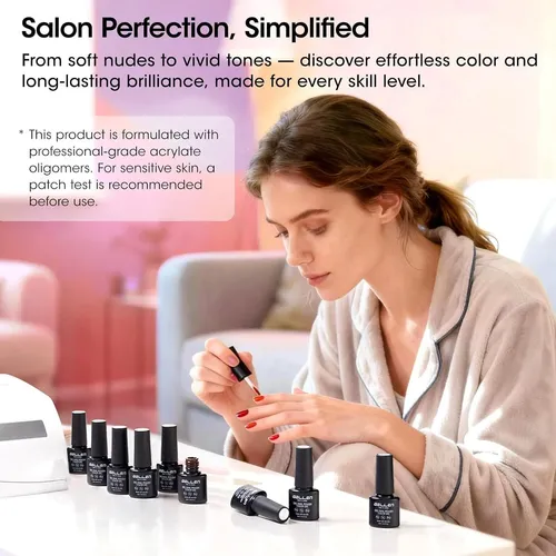 Conjunto Gel Uñas Nude 20 Colores Gellen Con Base/top Y