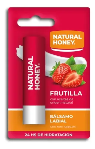 Balsamo Labial De Frutilla Natural Honey Humectante
