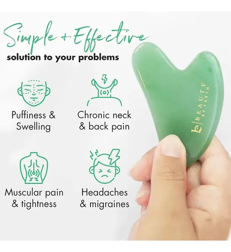 Herramienta De Escultura Facial Gua Sha Beauty De Earth Jade