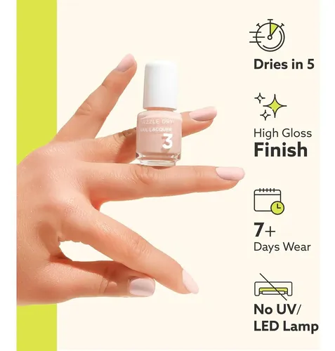 Kit De Uñas Dazzle Dry Mini Con Base, Top Coat Y Transform