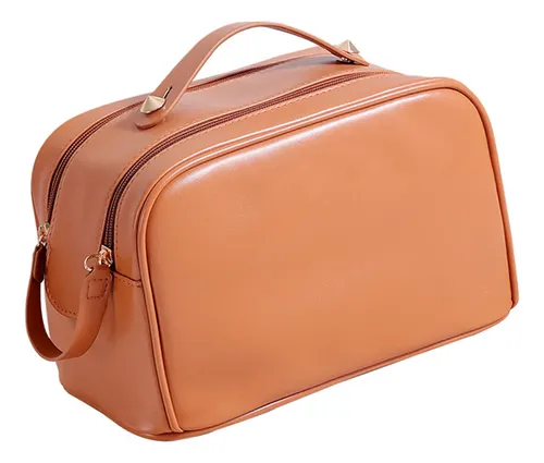 Neceser De Viaje Doble Cremallera Impermeable De Pu Grande