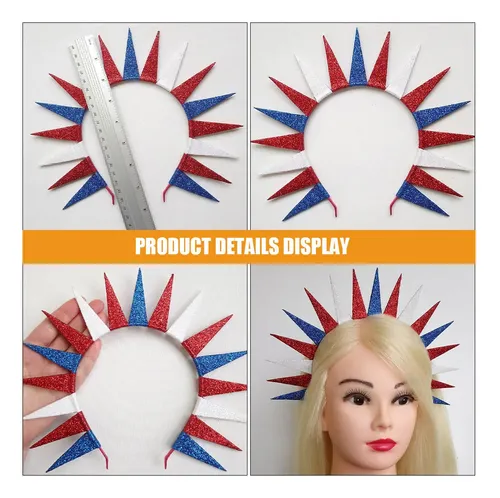 Diadema Con Forma De Corona Con Forma De Estatua De Pelo, 2