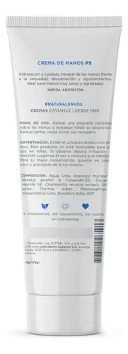 Caviahue Crema De Manos Ps Tipo De Piel Seca 60ml