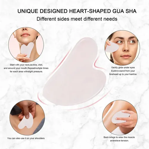 Rodillo Facial Xyzbstar Jade Y Gua Sha Rosa