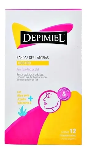 Bandas Con Cera Para Depilacion De Rostro Depimiel X 12 Unid