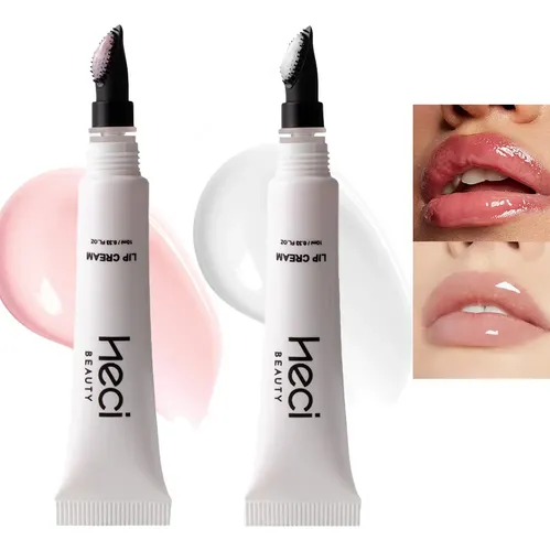 Kit2 Brillo Labial Hidratante Transparente Acido Hialurónico