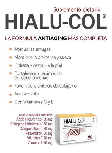 Hialu-col Colágeno Huesos Y Articulaciones X 60 Cáp.