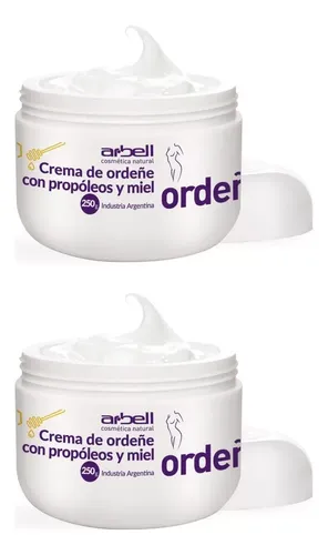 Crema De Ordeñe Arbell Con Miel Y Propóleos Pote 250gr X2u