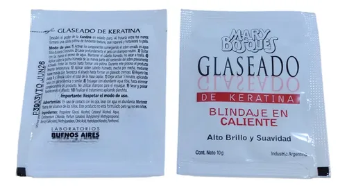 Tratamiento Capilar Glaseado De Keratina Mary Bosques Caja