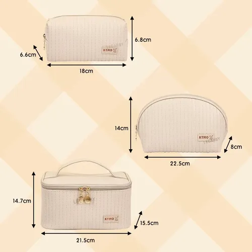 Set 3 Neceser For Estuches Y Maquillaje Bolsa Cosmetiquera [