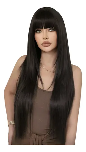 Peluca Hisan Tendencia Negra Bellisima Lacio Perfecto
