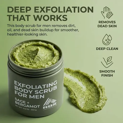 Rbx Exfoliante Corporal Para Hombres Sage Bergamot
