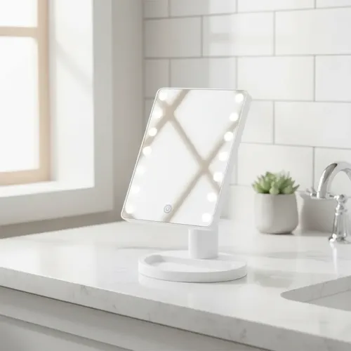 Espejo Con Luz Led Rectangular Maquillaje Cosmetica