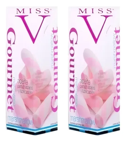 Combo X 2 Aceite Corporal Miss V Saborizado Marshmalow