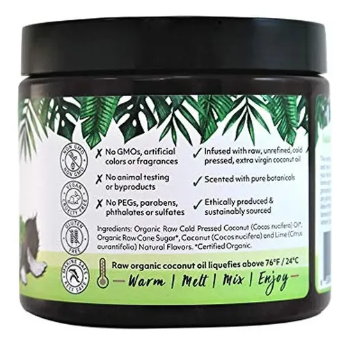 Exfoliante Orgánico Para Todo El Cuerpo De Fiji, Con Infusió Coconut Lime