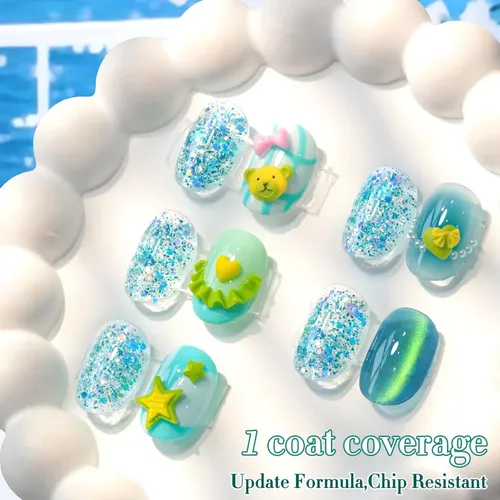 Conjunto Gel Uñas 6pz Mint Lagoon