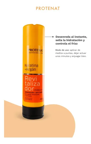 Acondicionador Revitalizador Keratina Argan 280ml Protenat