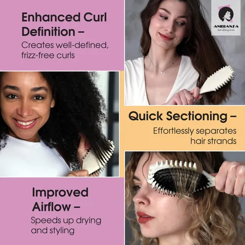 Cepillo Para El Cabello Ambiansa Con Cerdas Veganas De Jabal