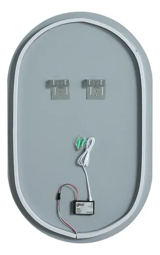 Espejo Led Vertical Oval 80×50 Botón Luz Frío/cálido *outlet