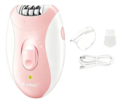 Depiladora Eléctrica Kemei Recargable Mujer Pink