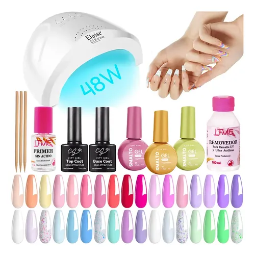 Kit Inicial X11u Cabina Led Uv 48w Usb Uñas Semipermanentes
