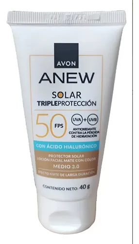 Avon Anew Protect Solar Medio 3.0 Facial Fps50 C/hialuronico