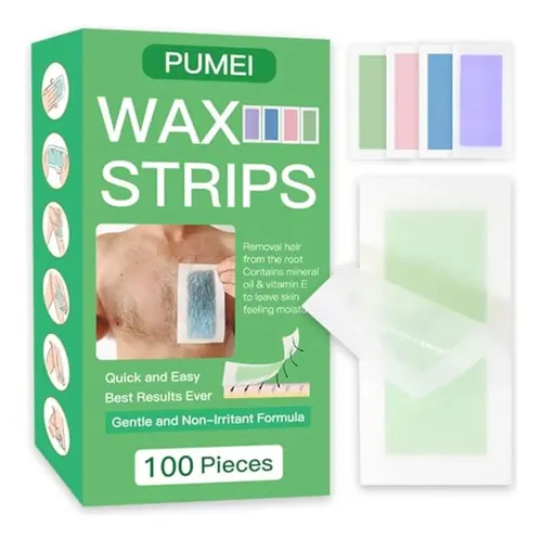 100 Tiras De Cera Corporal, Tiras De Cera Para Cabello, Para