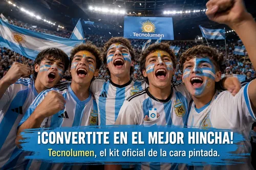 Maquillaje Artistico Bandera Argentina Pintura Facial Cara