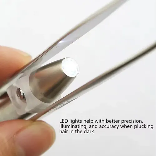 Pinzas For Depilar Ceja Con Luz Led, Pinza Ceja Luces Led