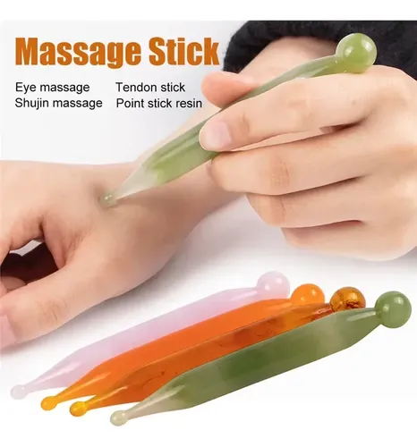 Stick Facial De Acupuntura Gua Jade Massage Sha, 1 Pieza, Pi Brown 02
